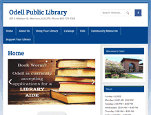 Tablet Screenshot of odellpubliclibrary.com